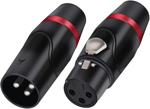 Black X L R 3 Pin Male and Female Connector Adapter for Signal Light Video Audio Lighting 1Pcs(D1031-Blue) in Saudi Arabia