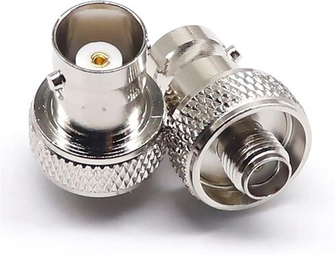 BNCK/SMAK Disc Nickel-Plated Coaxial Radio Frequency Walkie-Talkie Adapter BNC Female to SMA Female 1Pcs in Saudi Arabia