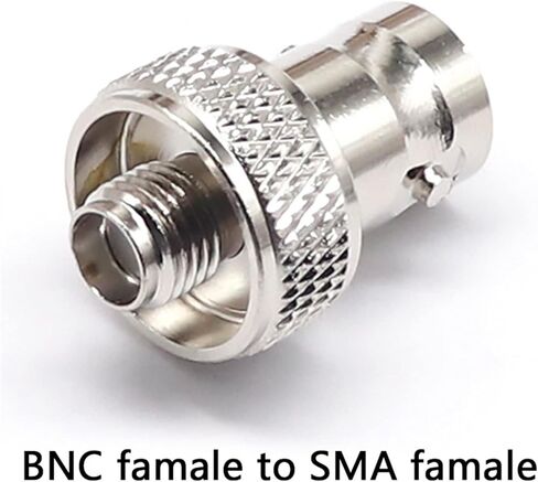 BNCK/SMAK Disc Nickel-Plated Coaxial Radio Frequency Walkie-Talkie Adapter BNC Female to SMA Female 1Pcs in Saudi Arabia