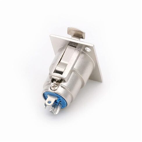 3 Pin X L R Square Panel Mount Push-Type 3 Poles Female Jack Socket Chassis Wire Connector 10Pcs in Saudi Arabia
