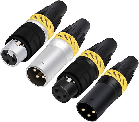 3Pin X L R Male to Female Microphone Extension Cable Audio Connector Adapter Plug Audio Socket 1Pcs(1xF 3P Silver) in Saudi Arabia