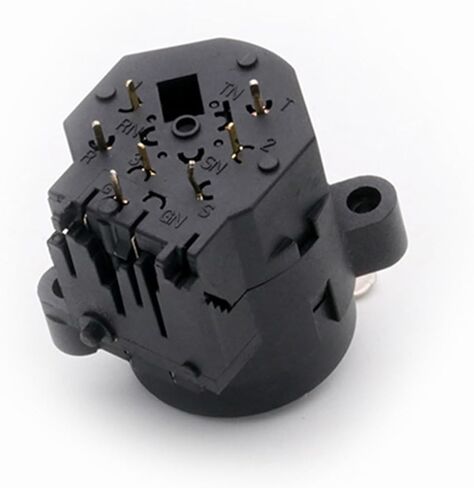 10 قطعة/الوحدة XLR لوحة جبل الهيكل موصل وظيفة مزدوجة أنثى جاك + 7Pin XLR أنثى مقبس متفرع الزاوية اليمنى in Saudi Arabia