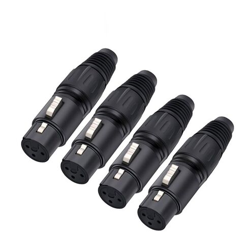 10 قطعة/الوحدة 3 دبوس XLR أنثى جاك سلك موصل قذيفة معدنية 3 القطب XLR المقبس ميكروفون موصلات كابل (5xM 5xF 3P) in Kuwait