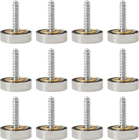 12PCS 3/5" Mirror Screws Decorative Cover Caps, Sign Advertising Screws, Mirror Screw Fasteners Nails, Chrome in Saudi Arabia