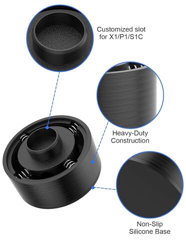 Upgraded 4PCS Anti-Vibration Feet for Bambu Lab P1P/P1S/X1/X1C/X1E/S1C, Damping Pads with Quad-Spring Shock Absorption Feet, Heavy-Duty Stability & Noise Reduction in Saudi Arabia