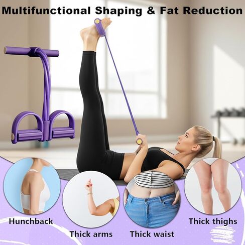 Pedal Resistance Bands with Handles,6 Tube Pedal Ankle Puller,Multifunction Fitness Bands with Figure 8 Resistance Band for Strength Training,Waist,Arm, Leg Slimming, Home Gym Exercise Equipment in Kuwait