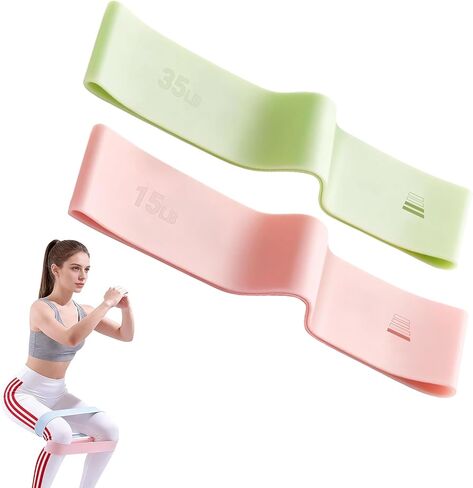 أربطة مقاومة للتمرين - مجموعة 2/3/4 أربطة تمرين بحلقة مرنة 15 25 35 50 رطلاً، أربطة تدريب القوة وتمتد في صالة الألعاب الرياضية المنزلية لتمارين البيلاتيس واليوجا والساق والذراع للنساء والرجال in Kuwait