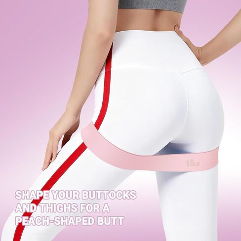 Resistance Bands for Working Out - 2/3/4 Pack Elastic Loop Exercise Band Set 15 25 35 50 lbs, Strength Training Stretching Home Gym Workout Bands for Pilates Yoga Leg Glute Arm Workout for Women Men in Saudi Arabia