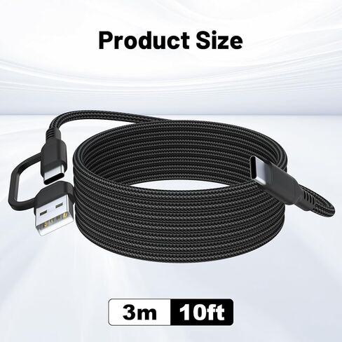 USB A/C to Type C Microphone Cable Cord Compatible with Fifine AmpliGame A6V/ A6T/ AM8/ K688/ A8, HyperX SoloCast, QuadCast 2/S/2 S, Logitech G Yeti GX, TONOR TC30, Elgato Wave 3, Wave Neo Mic 10Ft in Saudi Arabia