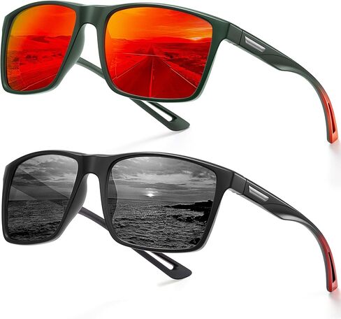 EYEGUARD 2 Pack Bifocal Reading Sunglasses for Men,Sports Sun Readers UV400 Protection Outdoor Driving Reading Glasses in Saudi Arabia