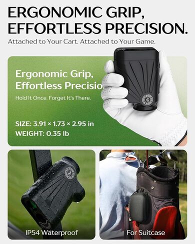 Range Finder Golf 1700 Yards - محدد مدى الجولف مع منحدر، شريط مغناطيسي - تكبير 6.5X، اهتزاز قفل عمود العلم - دقة 0.5 ياردة، محدد المدى بالليزر للجولف، مكتشفات نطاق قابلة لإعادة الشحن in Kuwait