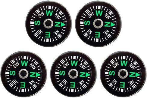 15mm Pocket Survival Button Compass Mini Backpacking Compass for Boating Camping Hiking 5PCS in Saudi Arabia