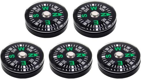 15mm Pocket Survival Button Compass Mini Backpacking Compass for Boating Camping Hiking 5PCS in Saudi Arabia