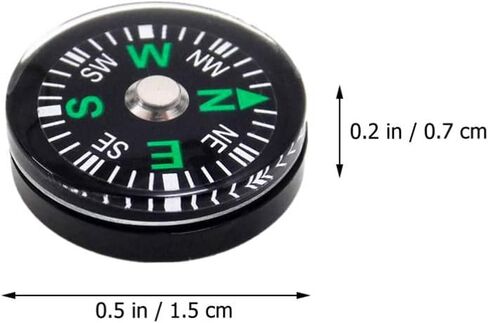 15mm Pocket Survival Button Compass Mini Backpacking Compass for Boating Camping Hiking 5PCS in Saudi Arabia