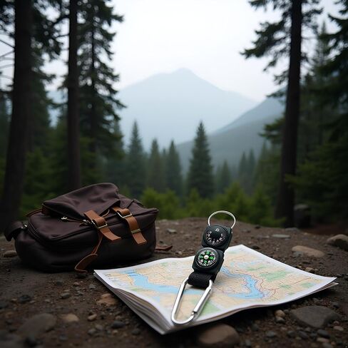 Black Carabiner Key Chain Compass Thermometer Metal Camping Outdoor Gadgets Hiking Survival to Multifunctional O0R8 Mountaineering Sports and Outdoor Recreation Accessories in Saudi Arabia