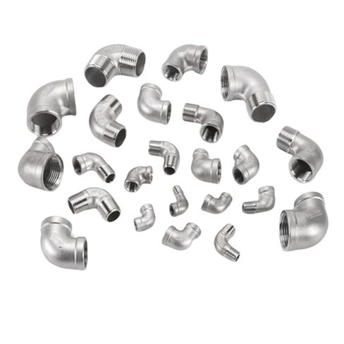 1PCS 304 Stainless Steel Internal and External Thread Elbow 90 Degree Bend Water Pipe Variable Diameter Joint Accessories(1PCS M-M,3/8") in Saudi Arabia