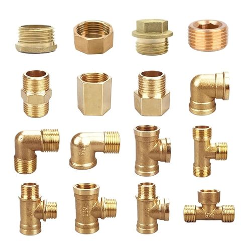 1" Male Female Thread Brass Elbow End Cap Nipple Tee Pipe Fitting Coupler Connector (NO15) in Saudi Arabia