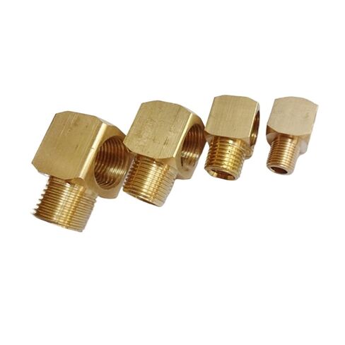 1/8" 1/4" 3/8" 1/2" Male to Female Thread Brass Elbow Pipe Fitting Coupler Connector(1/8") in Saudi Arabia