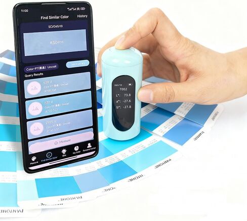 جهاز قياس الألوان المحمول Mini 4 Pro، جهاز مسح الألوان - مستشعر مقياس الألوان الرقمي للكشف عن الألوان، مناسب للتغليف والطلاء والبلاستيك - حجم صغير، وسهل الحمل in Kuwait