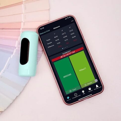 جهاز قياس الألوان المحمول Mini 4 Pro، جهاز مسح الألوان - مستشعر مقياس الألوان الرقمي للكشف عن الألوان، مناسب للتغليف والطلاء والبلاستيك - حجم صغير، وسهل الحمل in Kuwait