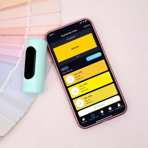 جهاز قياس الألوان المحمول Mini 4 Pro، جهاز مسح الألوان - مستشعر مقياس الألوان الرقمي للكشف عن الألوان، مناسب للتغليف والطلاء والبلاستيك - حجم صغير، وسهل الحمل in Kuwait