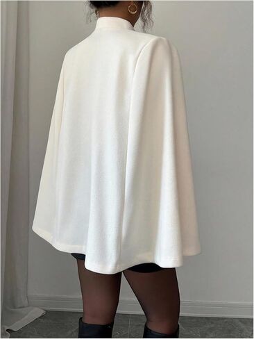 GORGLITTER Women's Cape Coat Bow Cut Out Dolman Sleeve Poncho Cloak Business Casual Outerwear in Saudi Arabia