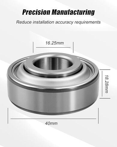 10Pcs 0.64" Bore Bearing Fit for John Deere Case Ford New Holland Gehl Models, Deep Groove Ball Bearing Replace 203KRR2 AN142670 AN281357 JD9214 AA82881 203RRAR10 149261C91 in Saudi Arabia