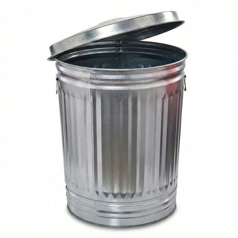 31 Gallon Metal Trash Can, Galvanized Steel Trash Can with Locking Lid – Outdoor & Indoor Heavy-Duty Garbage Can, Rodent & Rust Resistant, Ideal for Yard Waste, Pet Food Storage, and More in Saudi Arabia