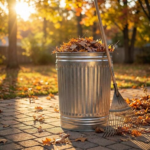 31 Gallon Metal Trash Can, Galvanized Steel Trash Can with Locking Lid – Outdoor & Indoor Heavy-Duty Garbage Can, Rodent & Rust Resistant, Ideal for Yard Waste, Pet Food Storage, and More in Saudi Arabia