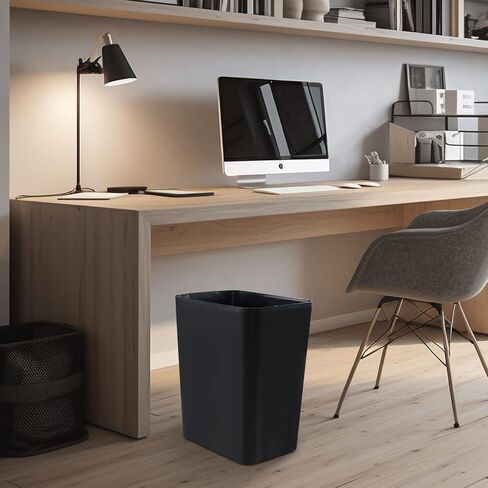 Gainhope 3-Pack 4.5 Gallon Plastic Small Trash Can Wastebasket, Black Garbage Container Bin for Under Desk, Office, Bathroom, Living Room, Classroom in Saudi Arabia