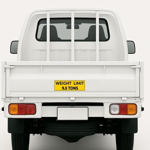 3Pcs(6IN) - WEIGHT LIMIT 9.5 TONS Sign - WEIGHT LIMIT 9.5 TONS Sticker - UV-resistant, Waterproof in Saudi Arabia