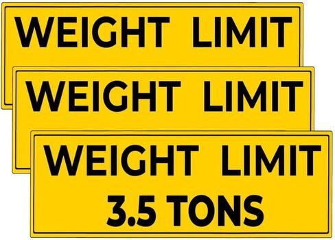 3Pcs(6IN) - WEIGHT LIMIT 3.5 TONS Sign - WEIGHT LIMIT 3.5 TONS Sticker - UV-resistant, Waterproof in Saudi Arabia