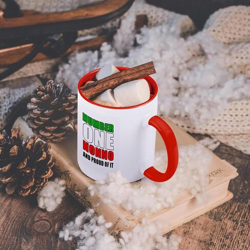 3dRose Number One Nonno And Proud Of It Italian Flag Mug, Red, 11 oz in Saudi Arabia