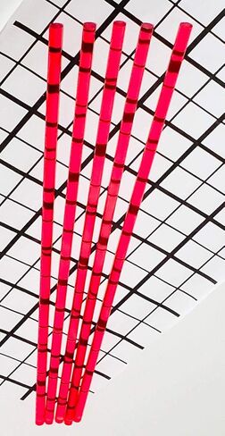 5 قطع 1/4 بوصة قطر × 18 بوصة طويلة اللون أحمر شفاف شفاف من الأكريليك شبكي - .25 ضياء - 6.35 ملم in Kuwait