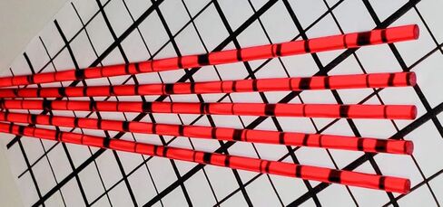 5 قطع 1/4 بوصة قطر × 18 بوصة طويلة اللون أحمر شفاف شفاف من الأكريليك شبكي - .25 ضياء - 6.35 ملم in Kuwait