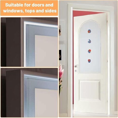 118 Inch Wedge-Shape Window Weather Stripping Door Frame Seal Strip, Self-Adhesive Insulation Foam Anti-Collision Strip Winter Insulation Noise Blocker for Exterior Front Door Frame Window Gap Filler in Saudi Arabia