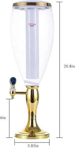 Beer Drinks Dispenser Beer Dispenser, Beverage Dispenser with Faucet, 3L Beer Dispenser, Spherical Beverage Dispenser, Bar Beverage Tower Home Bar Cask Ale Dispenser in Saudi Arabia