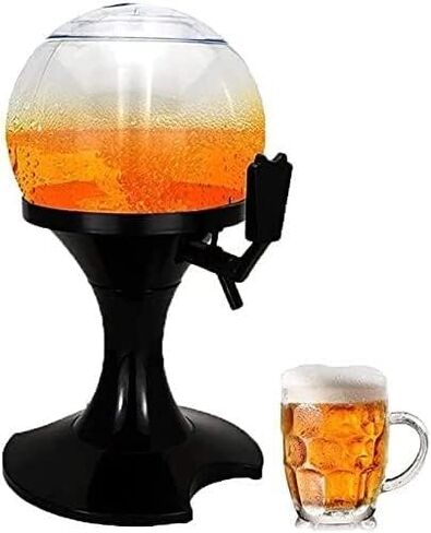 Beer Drinks Dispenser Beer Tower Dispenser Beer Dispenser 3.5L Spherical Beer Dispenser Home Beer Tower with Ice Pipe Home Beverage Dispenser Home Bar Cask Ale Dispenser in Saudi Arabia