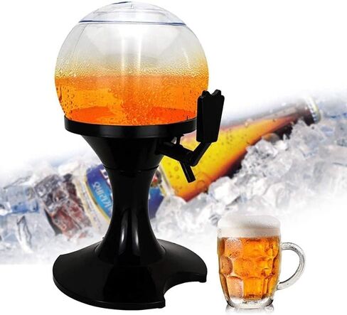 Beer Drinks Dispenser Beer Tower Dispenser Beer Dispenser 3.5L Spherical Beer Dispenser Home Beer Tower with Ice Pipe Home Beverage Dispenser Home Bar Cask Ale Dispenser in Saudi Arabia