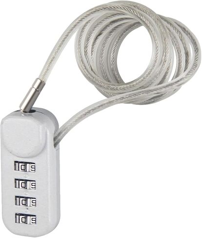 4-Digit Combination Cable Padlock with 24 inch (60 cm) Flexible Steel Cable, Small Lock for Locker,Luggage, Backpack,Cabinet,Gym Bag,Toolbox,Travel,Gray (2, Gray) in Saudi Arabia