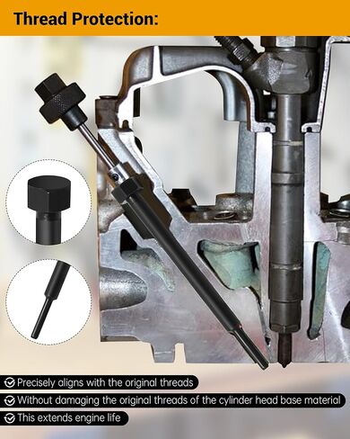 Glow Plug Reaming Tool, Quickly Clean Engine Carbon Deposits, Glow Plug Reamer Compatible with 6.6L 3.0L 2.8L Duramax Engines in Saudi Arabia