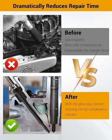 Glow Plug Reaming Tool, Quickly Clean Engine Carbon Deposits, Glow Plug Reamer Compatible with 6.6L 3.0L 2.8L Duramax Engines in Saudi Arabia