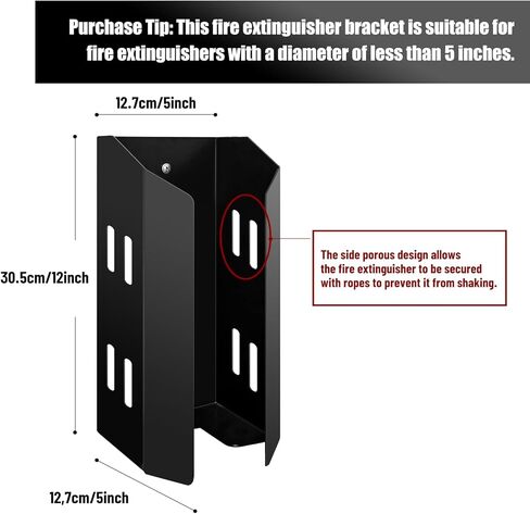 Fire Extinguisher Metal Bracket,Heavy Duty Vehicle Holder,Wall Hanging Bracket,Fire Extinguisher Holder for Home, Car, RV, Truck, Mini Fire Extinguishers (5 LB) in Saudi Arabia