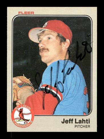 Jeff Lahti Autographed 1983 Fleer Rookie Card #12 SKU #166821 in Saudi Arabia