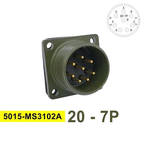 5015 Military Specification Connector Socket MS3102 MS3106 MS3108 MIL-C Circular 20-7 20-15 20-16 1Pcs(Socket 3102 20-7P) in Saudi Arabia