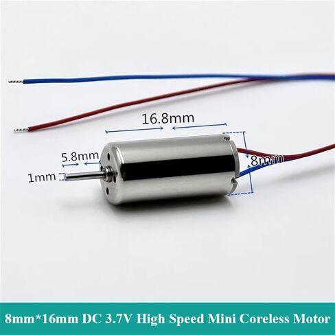 816 8mmx16mm Mini Coreless Motor DC 3.7V 55000RPM High Speed Strong NdFeB Magnetic Micro Hollow Cup Motor 1mm Diameter Shaft 1Pcs in Saudi Arabia