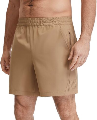 Men's Running Shorts with Zipper Pockets 7" Lightweight Basketball Gym Workout Athletic Shorts in Saudi Arabia