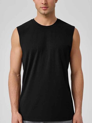 Men's Sleeveless Workout Shirts Quick Dry Running Athletic Compression Training Tank Top 51118YD in Saudi Arabia