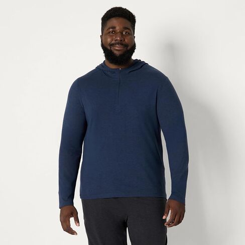 Amazon Essentials Men's Athletic Soft Performance Lightweight Quarter-Zip Hoodie Long Sleeve Workout Top in Saudi Arabia