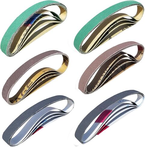 24 Pack 1/2" x 12" Replacement Sharpening Belt Kit for Official Work Sharp (WSKTS & WSKTS-KT/Mk.1 & Mk.2) Knife & Tool Sharpener - 80/120/240/400/1000/1200 Grits Sander Belt in Saudi Arabia